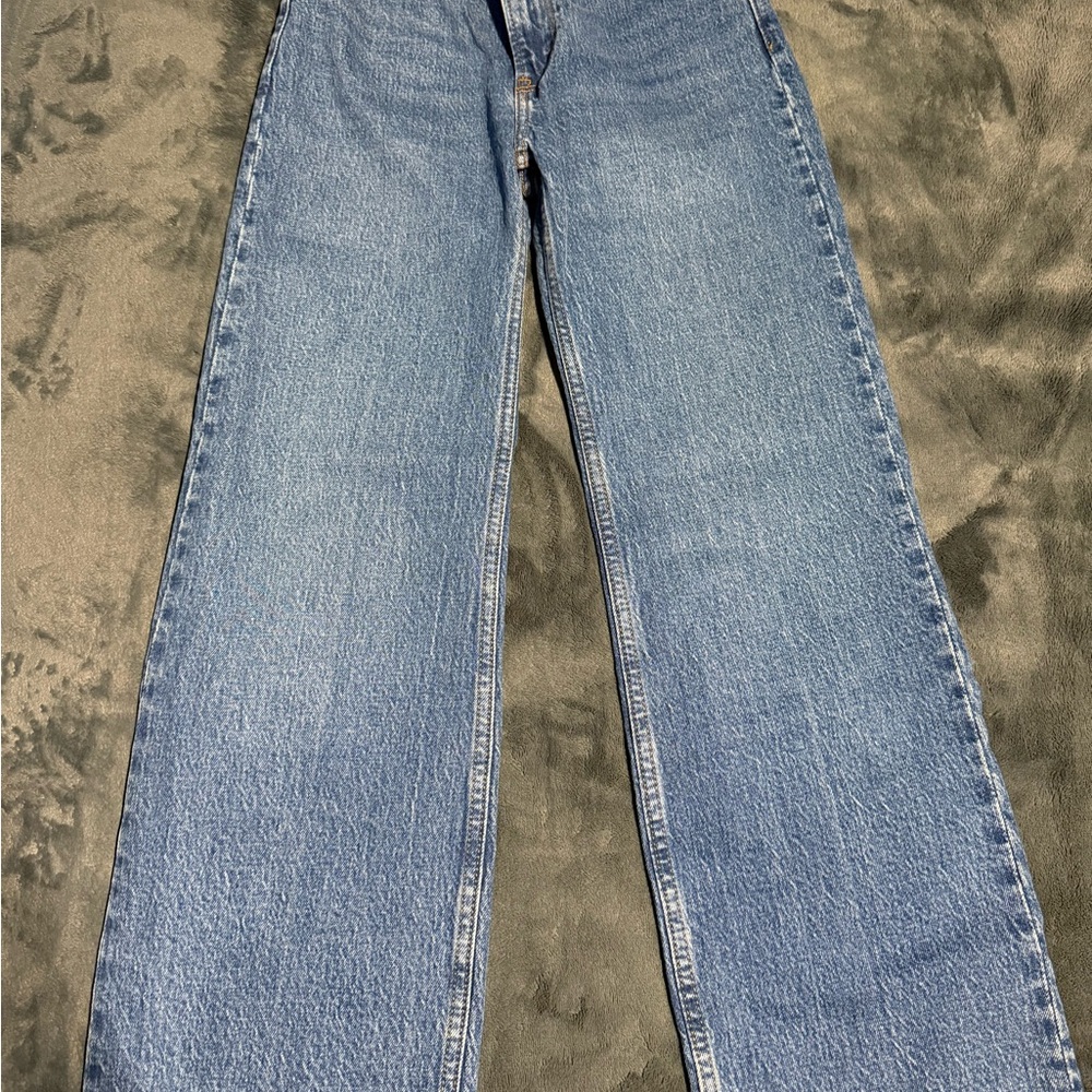 Abercrombie & Fitch Light Blue Wide-Leg Jeans